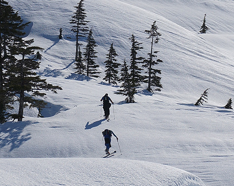 Backcountry skiing in Prince William Sound