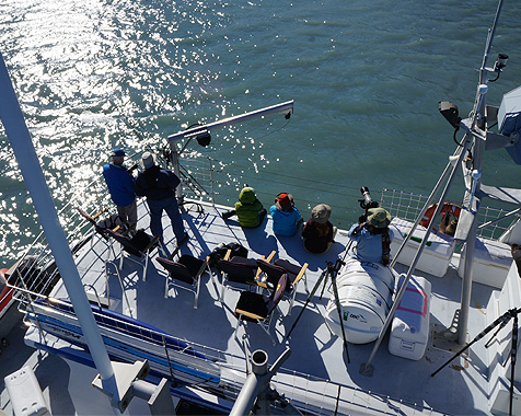 On the deck of the Babkin - a designated Oceanographic Research Vessel