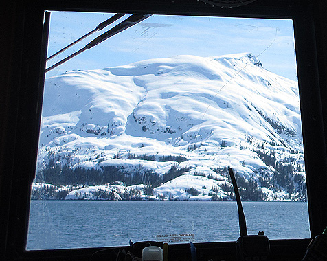 Looking out the window at Prince William Sound's Alaska Views