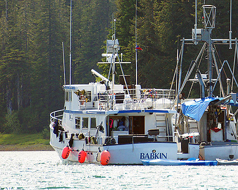 The Babkin at harbor, preparing for it's next Prince William Sound Charter